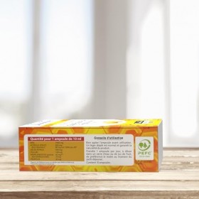 JUVAMINE - Gelée royale - Pollen - Propolis - Miel - Vitamine C - Produits de la Ruche - 10 ampoules - Résistance de lorgani ...