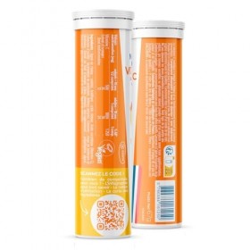 NUTRI & CO Vitamine C 1000mg & Bioflavonoïdes - 45 jours - 100% Pure & Clean - Goût Mangue-Passion - Lot de 3x 15 comprimés e