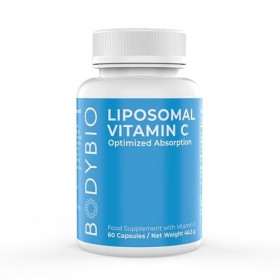 BodyBio Vitamine C Liposomale - 60 gélules 1 Mois - Antioxydant Puissant pour Soutien Immunitaire & Santé Cellulaire - Acid