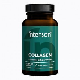 Intenson Collagen Tablets, 120 Comprimés, Peptides de Collagène Hydrolysé, Peau Cheveux et Ongles, Cure de 40 Jours