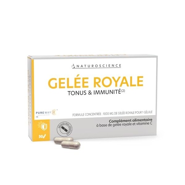 Naturoscience - Gelée Royale - Complément Alimentaire Tonus, Immunité, Boost, Fatigue 100% Naturel - Vitamine C PureWay Breve