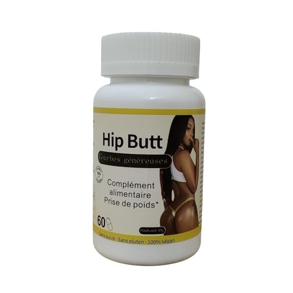 Hip butt 3 Days enlargement capsules. Conçue pour aider à augmenter le volume et la forme de vos fesses et hanches.