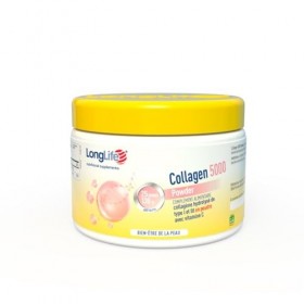 LongLife® Collagen 5000 Powder | 5000 mg de collagène hydrolysé de types I et III en poudre | Bien-être de la peau | 25 doses