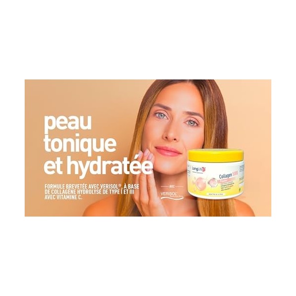LongLife® Collagen 5000 Powder | 5000 mg de collagène hydrolysé de types I et III en poudre | Bien-être de la peau | 25 doses