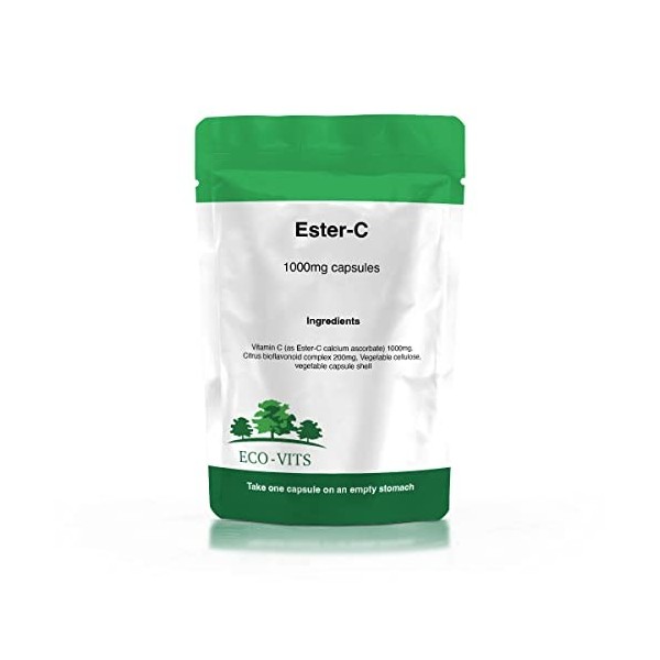 ECO-VITS Ester-C 1000MG 240 CAPS Emballage recyclable Pochette scellée