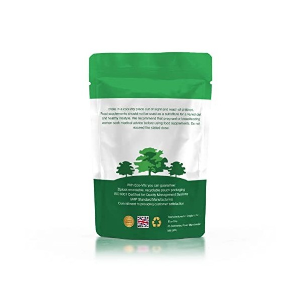 ECO-VITS Ester-C 1000MG 240 CAPS Emballage recyclable Pochette scellée