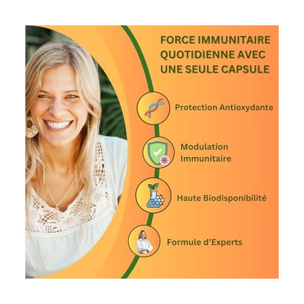 Vitamine C 1000mg Haute Dose – Gélules à Haute Biodisponibilité – Booster Immunité & Énergie, Antioxydant pour Peau, Collagèn