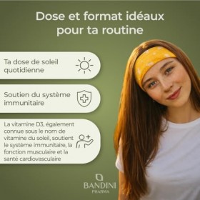 Bandini® Vitamine D3 2000 U.I. par goutte | Cholécalciférol en huile dolive extra vierge | Liquide Fortement Dosée | Pour Sy