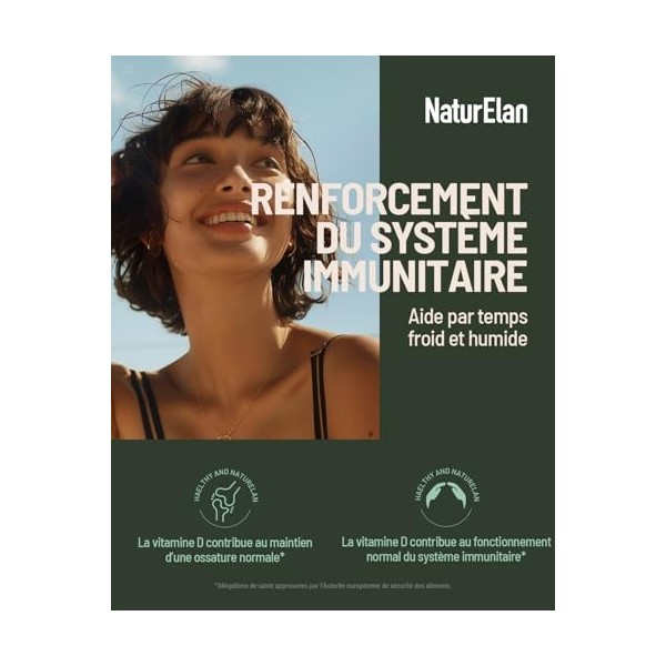 Vitamine D3 et K2-50ml, 2000 UI/j Par Dose 2 gouttes , Approvisionnement annuel, vegetarisch, sans Stéarate de Magnésium, La