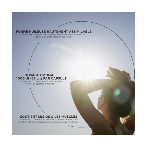 Solgar Vitamine D3 1000 UI 25 µg - Soutient les Défenses immunitaires - Santé des Os - Fonction Musculaire - Dosage Efficac