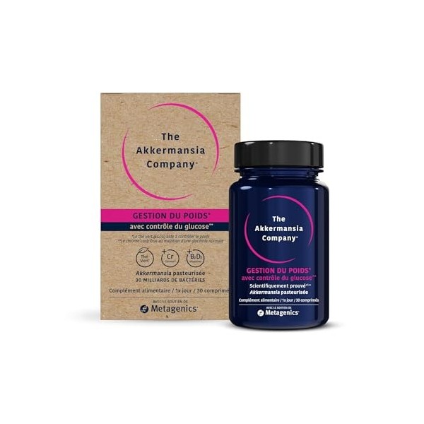 The Akkermansia Company Gestion du poids - Probiotiques, Vitamine D, B1 et B2 - Pour améliorer léquilibre de la flore intest