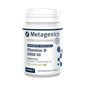 Metagenics Vitamine D3 2000 UI - Haute Dose 50 µg - Soutien Immunitaire & Santé des Os - Sans Gluten, Sans Lactose, Végétarie
