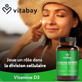 Vitabay Vitamine D3 depot 20000 seulement une Végétalien Tablette/20 Jours