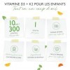 Vitamine D3 K2 en gouttes pour enfants pendant 300 jours 10 mois - 500 UI de vitamine D & 25 μg de vitamine K2 - Haute biod