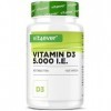 Vitamine D3 5000 U.I. dépôt - 500 comprimés - haut dosage - végétarienne - haute pureté - dose de 5 jours à 1000 UI par jour 