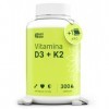 Vitamine D3 et K2 1000 UI - 40 Mois | Premium : MK-7 100% All-Trans Biodisponibilité Maximale | Soutient les Os, le Système I