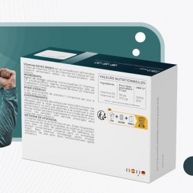 Vitamine D3 2000 UI + Vitamine K2 160 comprimés à Haute Dose pour les Articulations, les Os, les Dents, les Muscles, le Systè