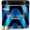 Vitamine D3 et K2 2000 UI - 120 gommes - Vitamine K2 37,5 mcg, calcium 200 mg - Vitamine D cholécalciférol - Vitamines pour l