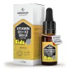 Gouttes Vitamine D3+K2 pour Enfants, 500 UI D3 + 25µg K2 par Goutte, Seulement 1 Goutte par Jour, Stock 10 Mois, Huile MCT, A...