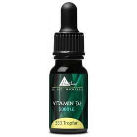 BIOTIKON Gouttes de vitamine D3 végétarienne selon Dr. med. Michalzik - Sans additifs - Vitamine D3 5 000 UI - Gouttes de 10 