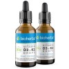 Vitamine D3 + K2 en gouttes – Formule haute teneur avec MK-7 et huile MCT | 50 ml 1250 gouttes | Vegan & sans additifs – pa V...