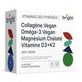 Gestion de la longévité | Vitamine D3 et K2 4000 UI, magnésium, oméga 3 végétalien, collagène végétalien - sans OGM | Puissan