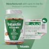 VITALDIN Vitamine D Gummies – 2000 UI – Véganes et Sans Sucre – 70 Gummies Fruits – Système immunitaire & os – Aide à l’absor