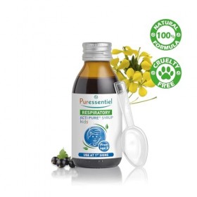 Puressentiel Respiratoire – Sirop Acti Pure Nez-Gorge Enfant -3ans - Miel, extraits d’Erysimum et Sureau, Vitamine D3 – Goût 