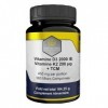 NovAging Vitamine D3 2000UI K2 Mk-7 200µg, TCM, Anti-Age - 365 Comprimés, 1 an de provisions, 100% Vegan - Précisement dosé