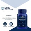 Life Extension - Vitamine D3 25 mcg 1000 UI , 90 Gélules Molles – Soutient la Santé Immunitaire, Osseuse et Cellulaire, Main