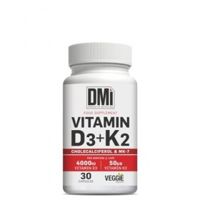 VITAMIN D3 + K2 4000 UI Vitamin D + 50 µg Vitamin K/cap 
