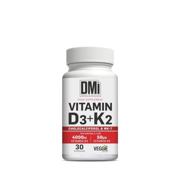 VITAMIN D3 + K2 4000 UI Vitamin D + 50 µg Vitamin K/cap 