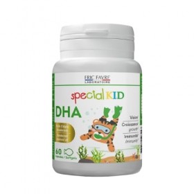 SPECIAL KID DHA - Croissance, Vision & Immunité - 60 Capsules - Huile d’Algue 250mg, DHA 100mg, Vitamines D3, A, E, K2 - Prog