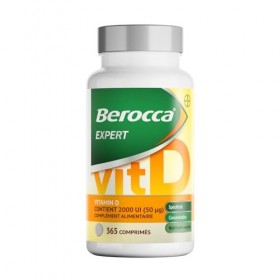 Berocca Expert Vitamine D3 – 2000 UI 50 μg – 365 Comprimés – Haute Dose de Vitamine D3 – Complément pour Système Immunitair
