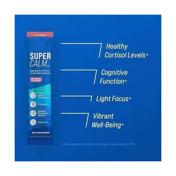 Nouveau mélange de boissons sup-er-calm, vitamine D 3, relaxation et concentration, pas de sucre, non OGM, végétalien