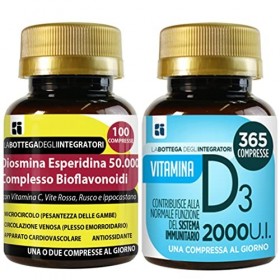 Ensemble de suppléments circulation antioxydante | système immunitaire et os | Diosmine Hexpéridine Bioflavonoïdes 100 compri