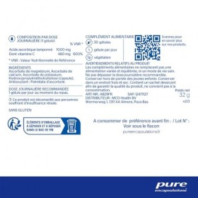 Pure Encapsulations - Vitamine C 1000mg - Défenses Immunitaires - Vitalité et énergie - Formule très bien tolérée - Complémen...