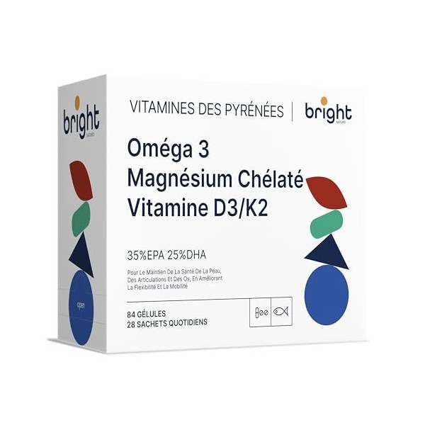 Gestion de la Longévité | Omega-3, Magnesium, Vitamine D3 K2 4000 UI- sans OGM | Synergie puissante pour mobilité, énergie, s