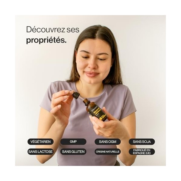 Vitamine D3 + K2 Gouttes - Ingrédients Premium K2VITAL® MK-7 All-Trans 99,7% et Vitamine D3 Naturelle de Lanoline - pour les
