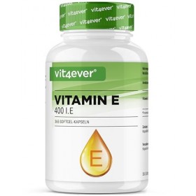 Vitamine E 400 U.I. naturelle - 365 capsules softgel - Premium : vitamine E naturelle de tournesol - 12 mois dapprovisionnem