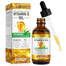 Huile de Vitamine E 75 000 UI, Vitamine E Oil - Skincare That Helps Reduce The Appearance Of Stretch Marks and Scars,Natural 
