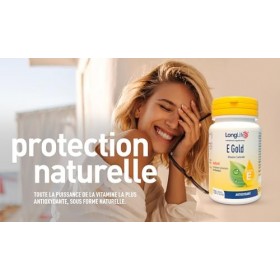 LongLife® E Gold 90 UI | Vitamine E sous forme de d-alpha-tocophérol | Forme la plus puissante de vitamine E | Action antioxy