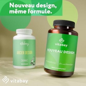 Vitabay Vitamine E 600 IE Depot - 200 softgels végétaliens - D-alpha tocophérol naturel - haut dosage - protection cellulaire