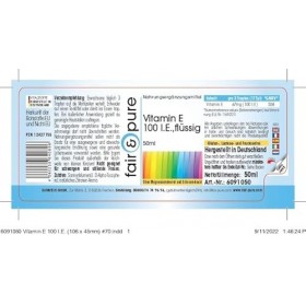 Fair & Pure® - Vitamine E 100 U.I.liquide - huile de vitamine E - 50ml