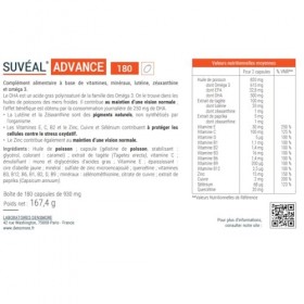 Densmore - SUVEAL Advance 3 mois - Complément Alimentaire Ophtalmologie à base d’Omega 3 DHA , Lutéine, Zéaxanthine, Quercét ...
