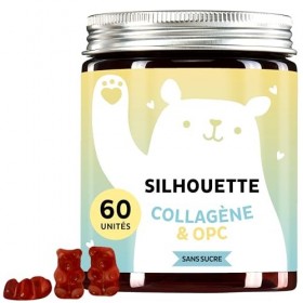 Silhouette Gummies Belles Courbes - Peau Ferme - Peptides de Collagène Hautement Dosé, Opc et Vitamine C & E - 60 Gummies - S