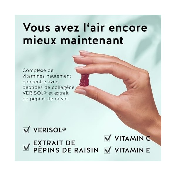 Silhouette Gummies Belles Courbes - Peau Ferme - Peptides de Collagène Hautement Dosé, Opc et Vitamine C & E - 60 Gummies - S