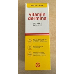 VITAMINDERMINA Poudre classique protectrice 100 g - Avec amidon de maïs, oxyde de zinc et vitamine F - Contre la transpiratio