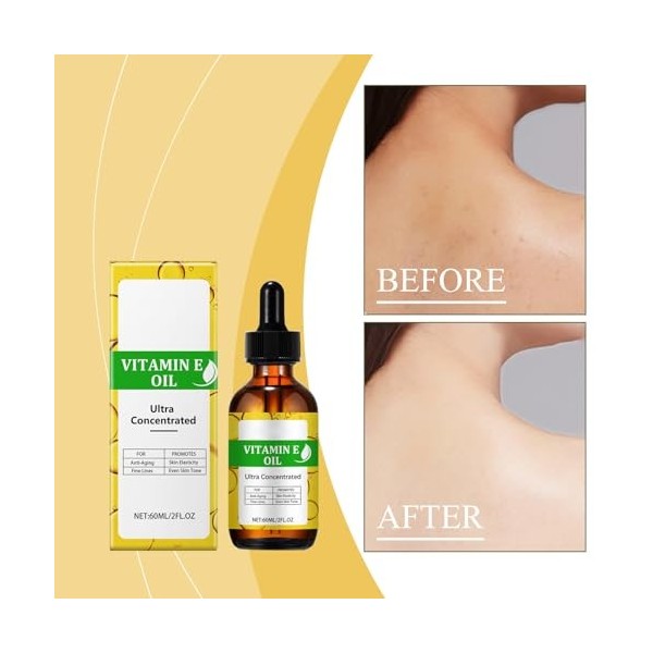 Vitamin E Oil - 75,000 IU, Organic Vitamin E Oil for Cosmetics, Firming Plump Skin, Reducing Fine Lines, Pure Vitamin E Oil f