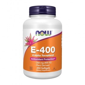 Now Foods E-400 Vitamine E naturelle d-alpha
